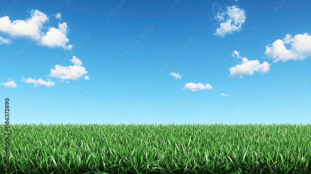 Vibrant green grass under a clear blue sky nature landscape summer day outdoor serenity Vibrant green grass under a clear blue sky nature landscape summer day outdoor serenity