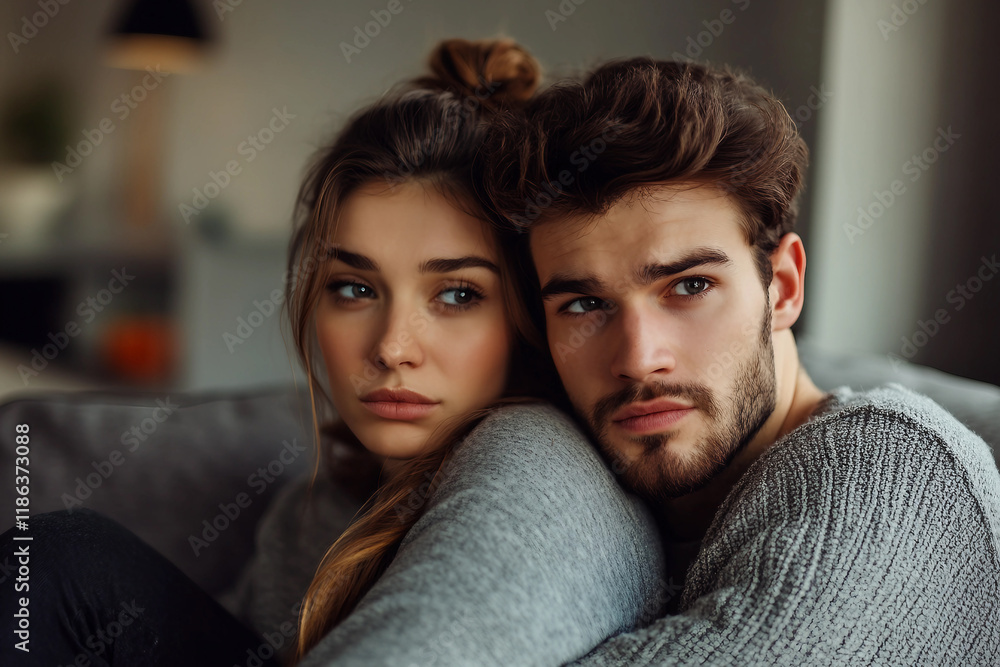 Generative AI Image of Family Couple in Conflict Highlighting Emotional Tension and Family Issues Generative AI Image of Family Couple in Conflict Highlighting Emotional Tension and Family Issues