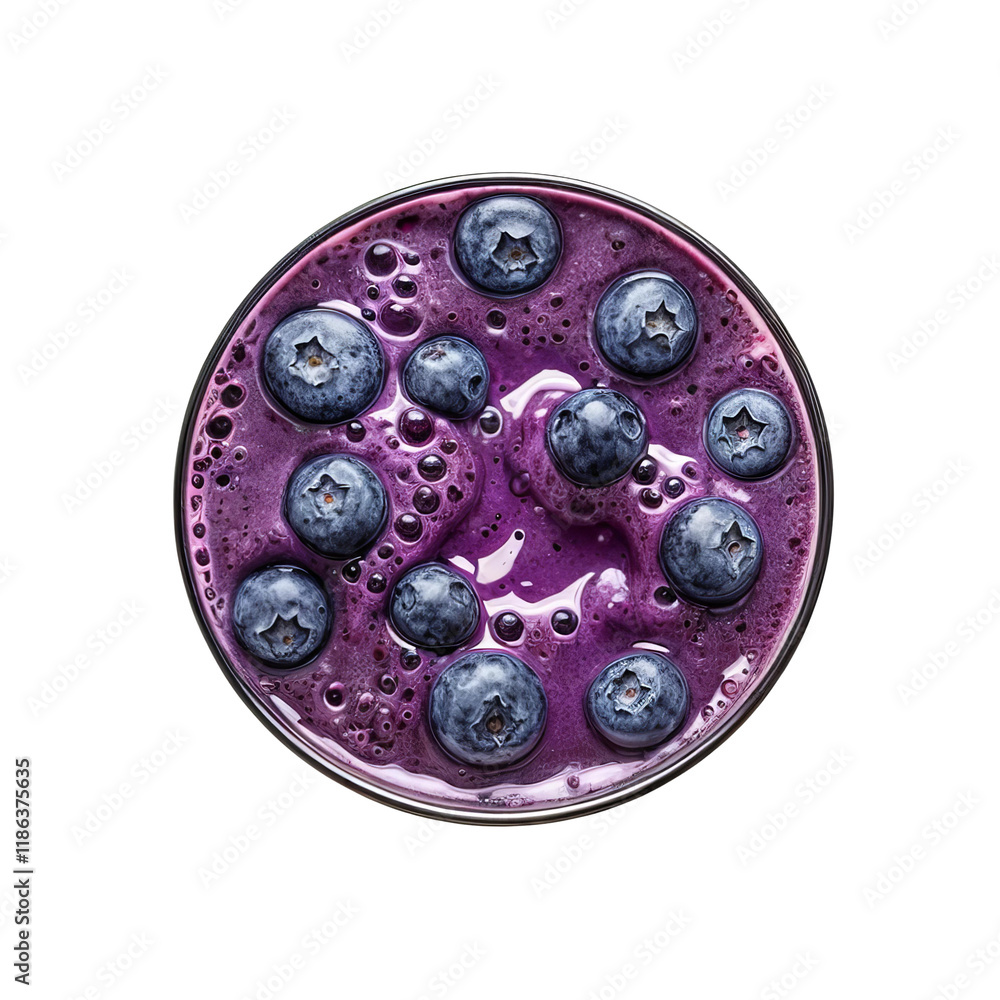 Blueberry Smoothie Delight: A vibrant close-up of a refreshing blueberry smoothie, bursting with flavor and topped with plump, juicy blueberries. Blueberry Smoothie Delight: A vibrant close-up of a refreshing blueberry smoothie, bursting with flavor and topped with plump, juicy blueberries.