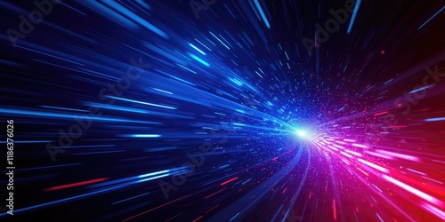 Wallpaper Mural Speed of lights, Blue background, Warp speed effects, light speed effects, speed images on a blue color, clean blue, blue, wallpaper,	 Torontodigital.ca
