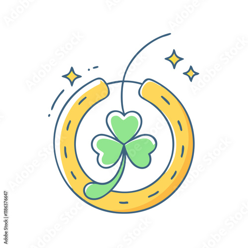 lucky charm vector icon, patrick’s day vector illustration - simple illustration of lucky charm perfect for logos, and patrick’s day -themed designs.