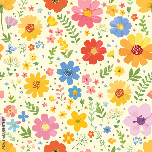 seamless pattern with flowers