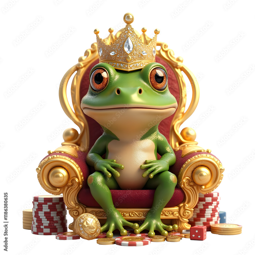 Frog King on Golden Throne Frog King on Golden Throne