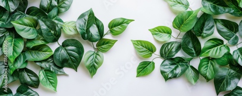 Green leaves, nature, foliage, floral arrangement vibrant green leaves on a light background create a fresh and calming atmosphere for design