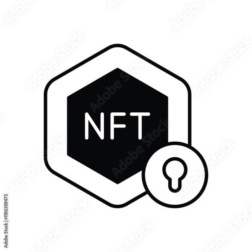 Secured Token vector icon
