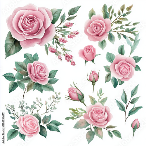 Delicate Romantic Dusty Pink Roses