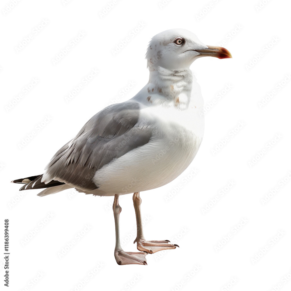 Fototapeta premium Isolated Bustard on Clean transparent background - Photorealistic Representation of a Bird in Natural Pose