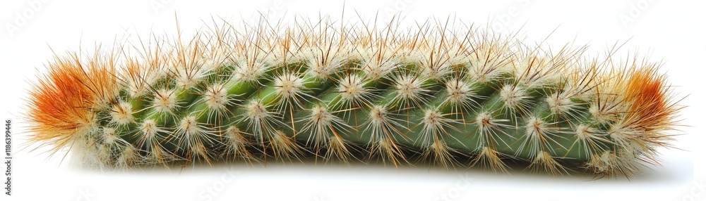 Cactus with vibrant spikes on a white isolated background. Cactus with vibrant spikes on a white isolated background.