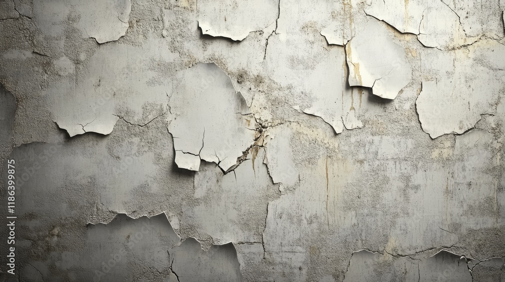Fototapeta premium Aged Paint Flaking Off Old Wall Texture Background.