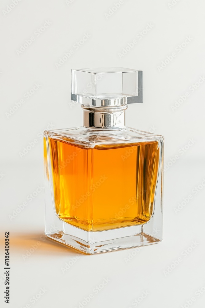 Botella de cognac tradicional con un diseño elegante y contenido ámbar en un fondo neutro Botella de cognac tradicional con un diseño elegante y contenido ámbar en un fondo neutro