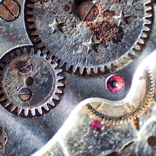 close up of gears