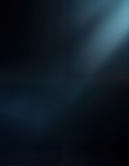 Abstract gradient background with dark blue, black hues. Soft lighting creates smooth transition between colors. Suggests modern design studio tech wallpaper. Empty space suitable for product