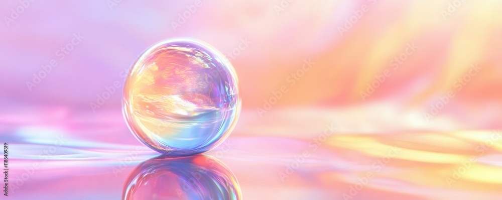 iridescent sphere, colorful, soft background, reflections, serene concept, bright pastel colors, light play, minimalistic design, modern art, tranquility, smooth iridescent sphere, colorful, soft background, reflections, serene concept, bright pastel colors, light play, minimalistic design, modern art, tranquility, smooth