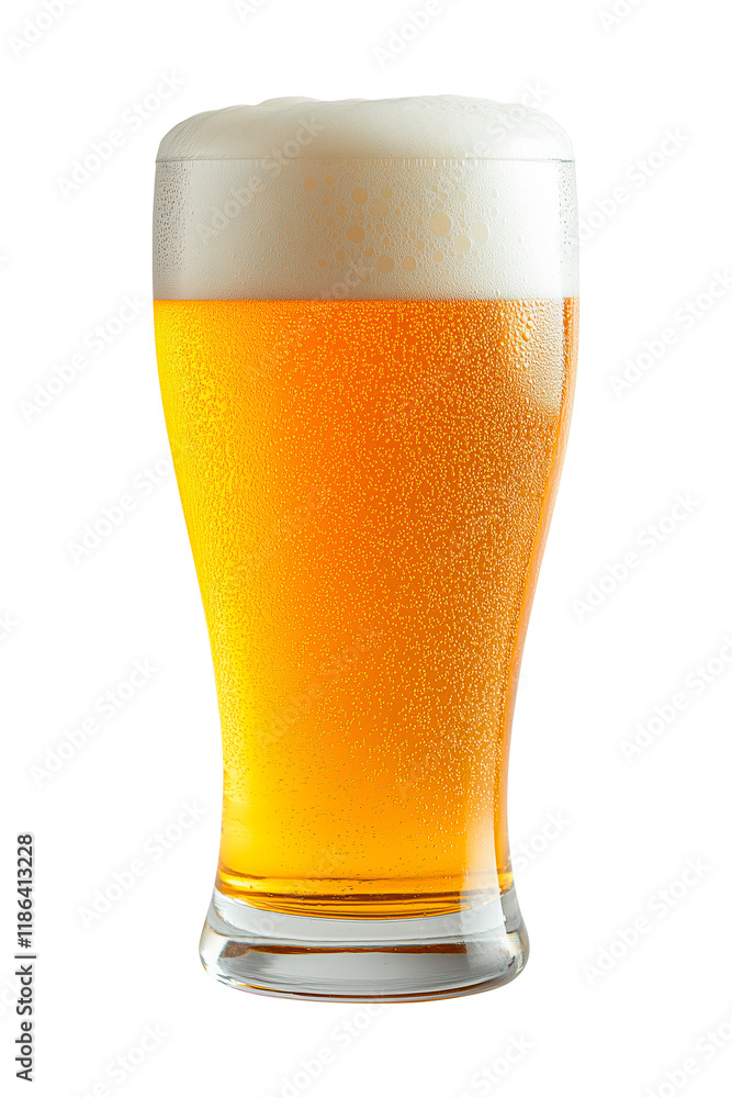 Refreshing golden beer served in a frosty glass isolated in white or transparent background, pint of beer png image Refreshing golden beer served in a frosty glass isolated in white or transparent background, pint of beer png image