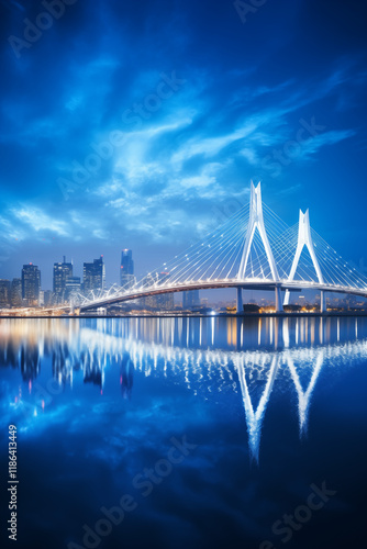 Evening Dazzle: Beautiful Illumination of JP Bridge photo