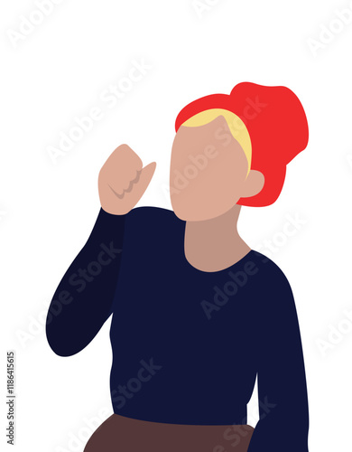 Woman thumbs up 