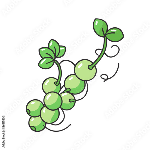 green vine vector icon, spring vector illustration - simple illustration of green vine perfect for logos, and spring -themed designs. photo