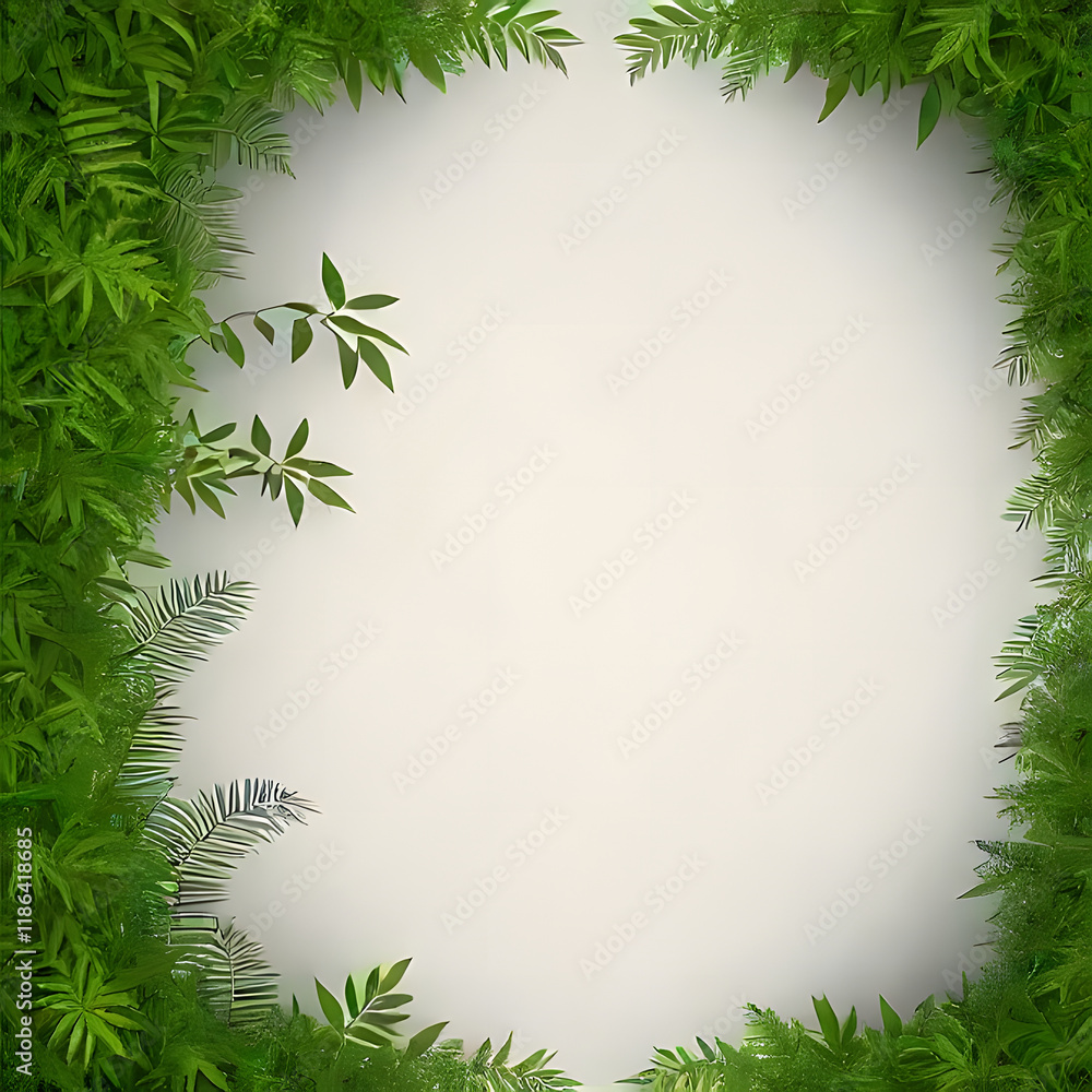 A White Sheet of Paper with Plants in The Background A White Sheet of Paper with Plants in The Background