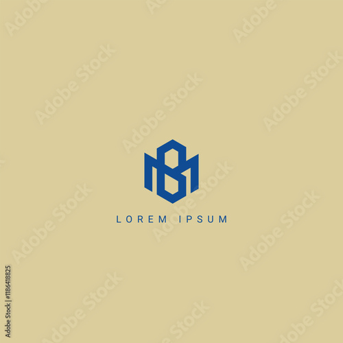 Abstract MB, BM Letters Logo Initial Based Monogram Icon Vector