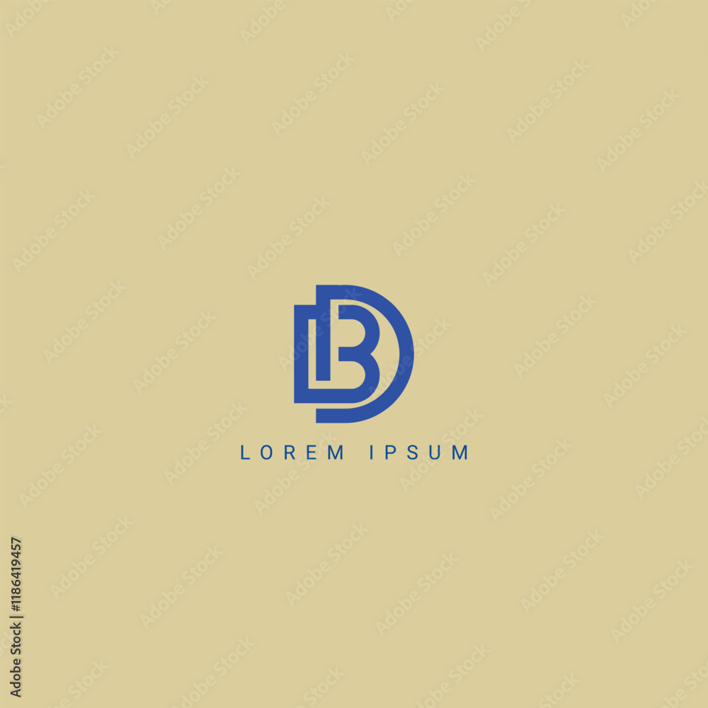 Obraz premium Abstract BD, DB Letters Logo Initial Based Monogram Icon Vector