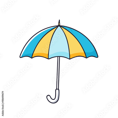 umbrella vector icon, spring vector illustration - simple illustration of umbrella perfect for logos, and spring -themed designs. photo