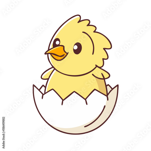 baby chick vector icon, spring vector illustration - simple illustration of baby chick perfect for logos, and spring -themed designs.