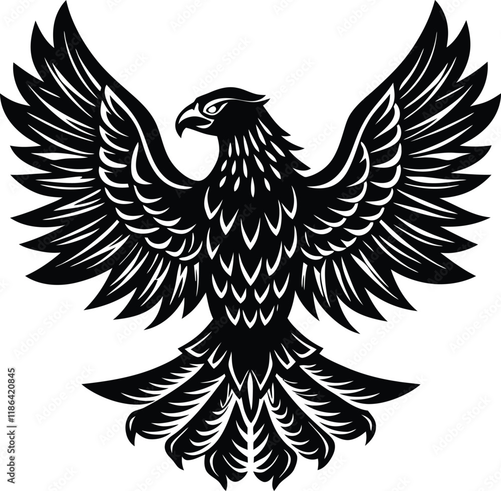 Obraz premium Eagle outline with white background