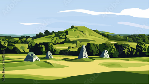 A Serene Day in the British Countryside