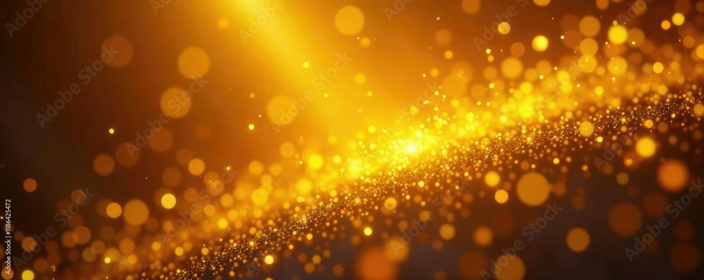 Obraz premium Radiant yellow particles fill the void with light, yellow, vibrance
