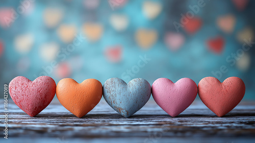 Valentines day. Valentines background  and bokeh. Love background.
