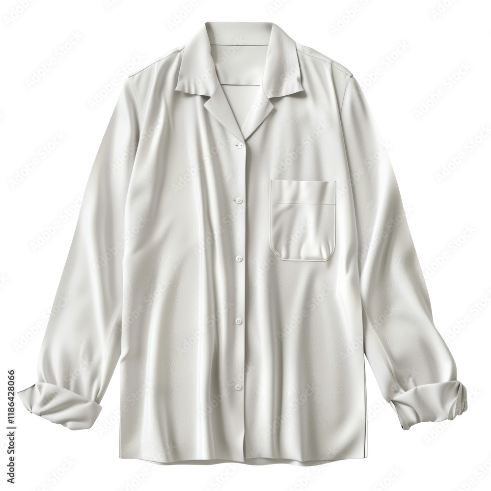 Clean Isolated White Nightshirt on a transparent background for Fashion and Lifestyle Applications Clean Isolated White Nightshirt on a transparent background for Fashion and Lifestyle Applications
