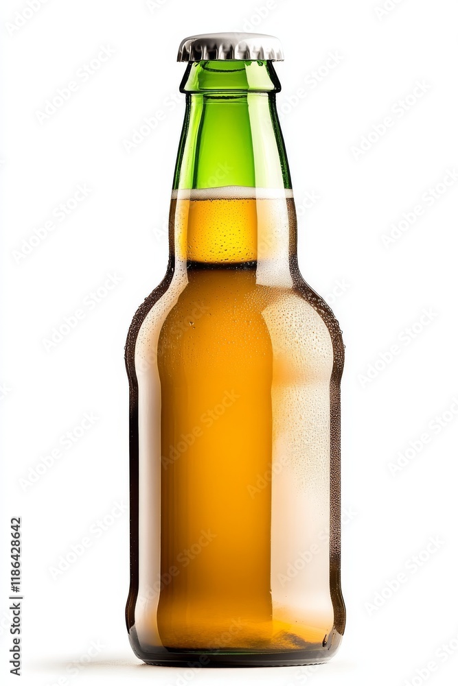 Botella robusta de cerveza con un tono profundo y marrón, ideal para degustaciones en reuniones sociales Botella robusta de cerveza con un tono profundo y marrón, ideal para degustaciones en reuniones sociales