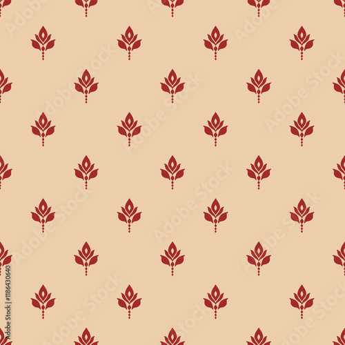 Elegant Minimalist Floral Motif for Decorative Patterns.