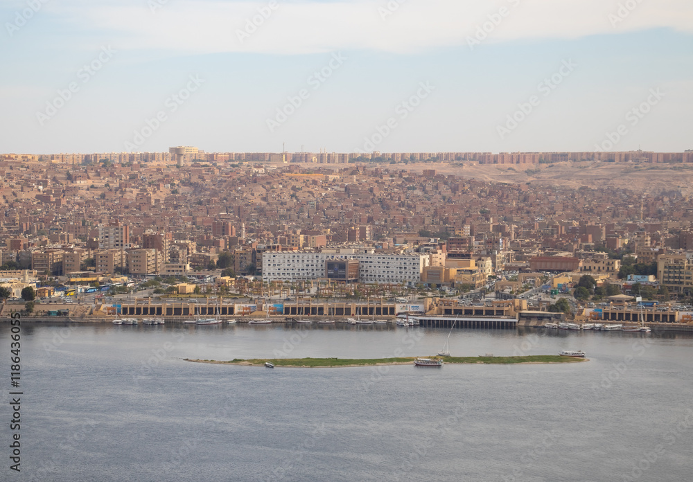Obraz premium panorama of Aswan city, Egypt