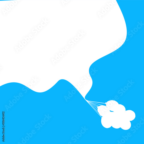 Blue balloon cartoon icon crafted to brighten up posters, banners, and creative projects.