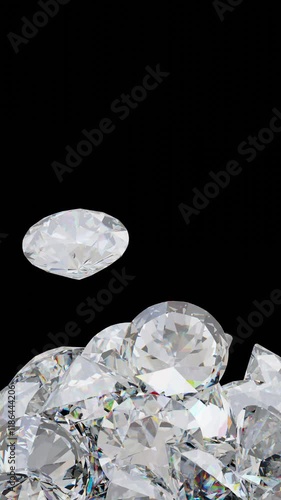 Diamond Portrait Vertical Video Animation Curtain Transition Effect Transparent Background Alpha Channel