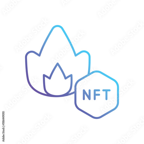 Burn Nft vector icon