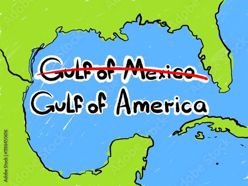 Fotografie Renaming the Gulf of Mexico to the Gulf of America