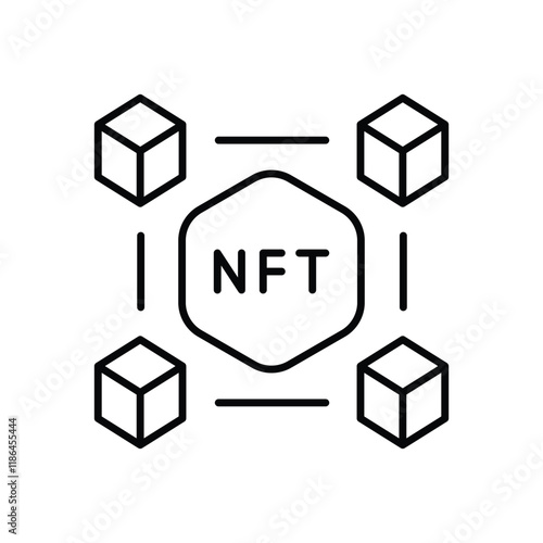 Blockchain vector icon