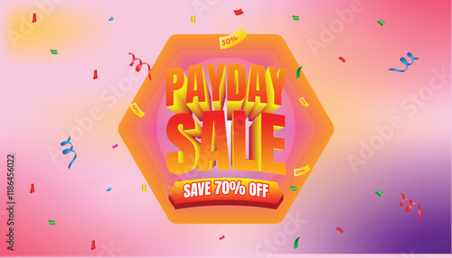 Payday Sale signs and online shopping. mega sale Banner and payday With Color full Background