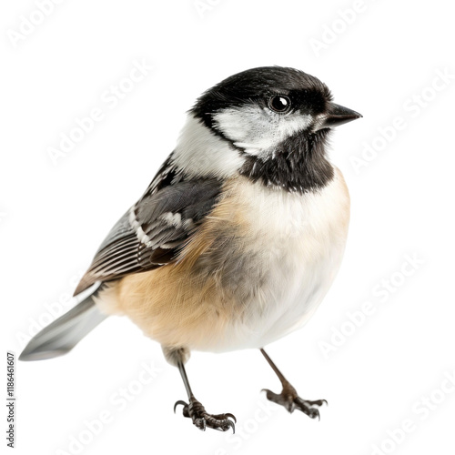 Isolated Chickadee on Clean transparent background in Photorealistic Style Ideal for Nature and Bird Enthusiasts