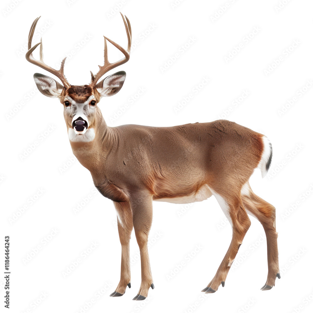 Photorealistic Deer Isolated on Clean transparent background for Artistic and Wildlife Illustrations Photorealistic Deer Isolated on Clean transparent background for Artistic and Wildlife Illustrations