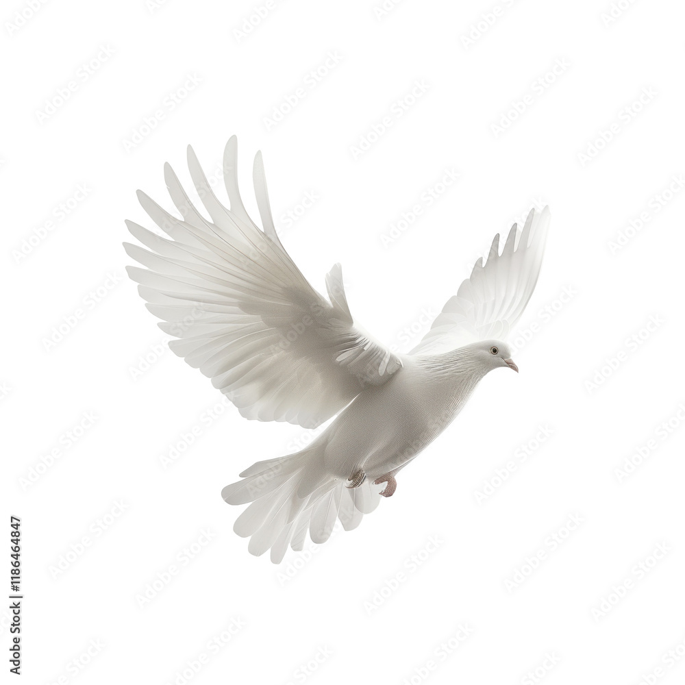 Obraz premium Photorealistic Isolated Dove with Clean transparent background Perfect for Nature and Wildlife Themes