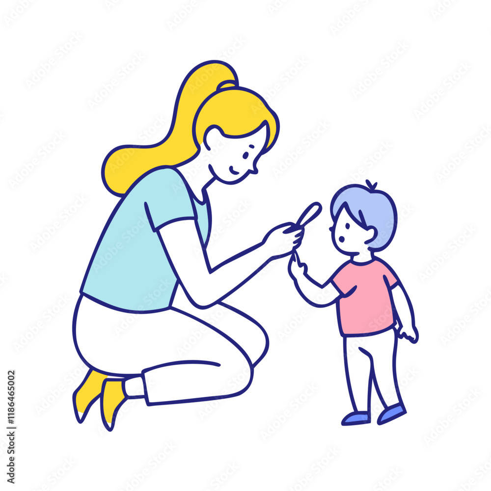mother and child drawing vector icon, mother’s day vector illustration - simple illustration of mother and child drawing perfect for logos, and mother’s day -themed designs. mother and child drawing vector icon, mother’s day vector illustration - simple illustration of mother and child drawing perfect for logos, and mother’s day -themed designs.