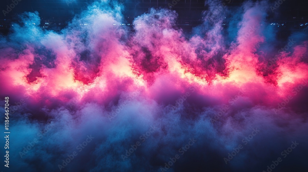A vibrant display of colorful smoke, creating an atmospheric and dynamic visual effect. A vibrant display of colorful smoke, creating an atmospheric and dynamic visual effect.
