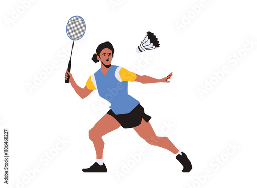 Illustration of an Popular Sports Badminton Illustration