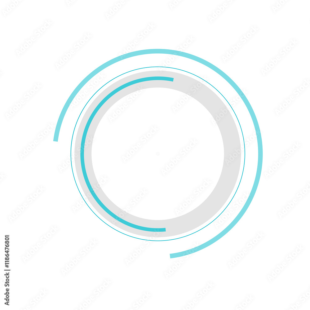 Circle HUD Digital technology style line and element on transparent background Circle HUD Digital technology style line and element on transparent background
