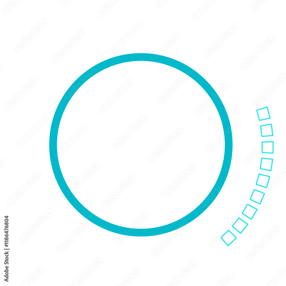 Circle HUD Digital technology style line and element on transparent background Circle HUD Digital technology style line and element on transparent background