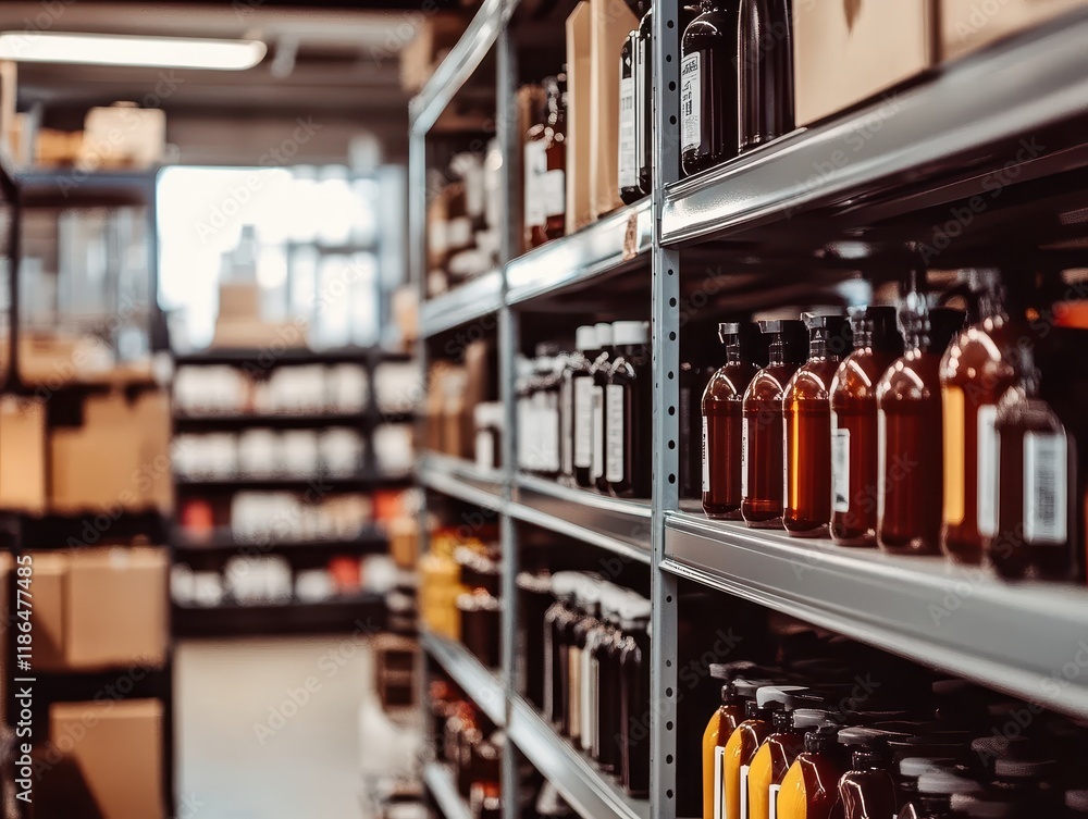 custom made wallpaper toronto digitalA clean and organized shelving unit filled with products, ideal for showcasing efficient storage solutions and home organization.