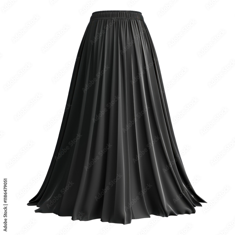 Elegant Long Skirt on Isolated Clean transparent background with Photorealistic Detail for Fashion and Style Concepts Elegant Long Skirt on Isolated Clean transparent background with Photorealistic Detail for Fashion and Style Concepts